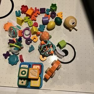 Baby Toddler Shapes Sorter Lot Of 51 Various Replacements Shapes Letters Cubes